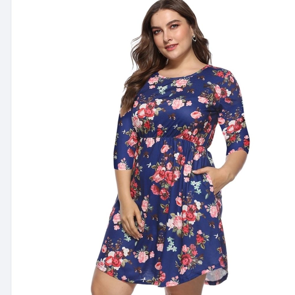 Blue Floral Dress